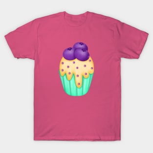 Cute blueberries cupcake 🫐. T-Shirt